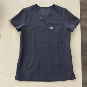Figs Charcoal Catarina - One-Pocket Scrub Top - XXS